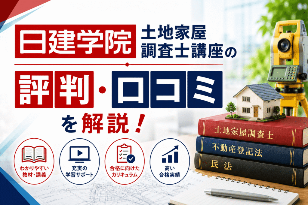 LEC土地家屋調査士講座の評判・口コミを解説