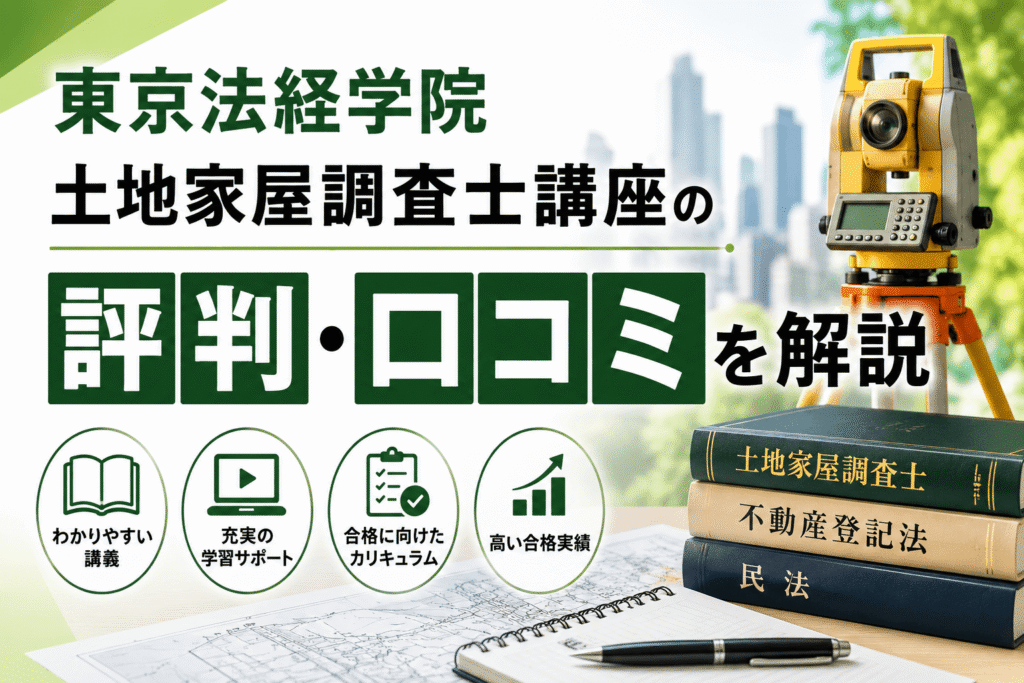 東京法経学院土地家屋調査士講座の評判・口コミを解説